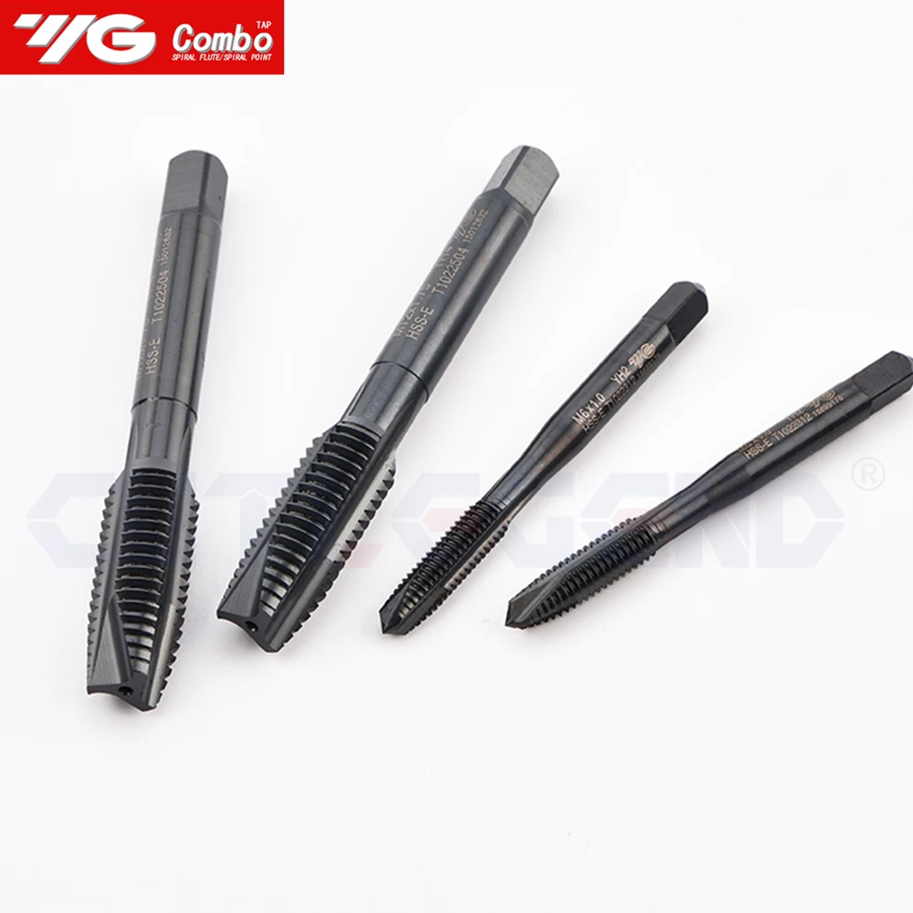 YG-1 HSS-EX T1022 Straight Flute Through Hole Taps M2 M2.5 M3 M4 M5 M6 M8 M10 M12 Processing Stainless Steel For Multi Purpose