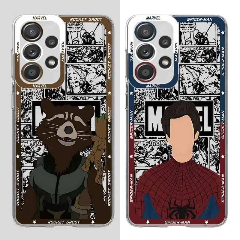 Marvel Iron Man Donnys Loki phone cases for Samsung A55 A25 A22 A15 A34 A14 A71 A52 A50 A12 A13 A32 A31 A73 Clear fundas cover