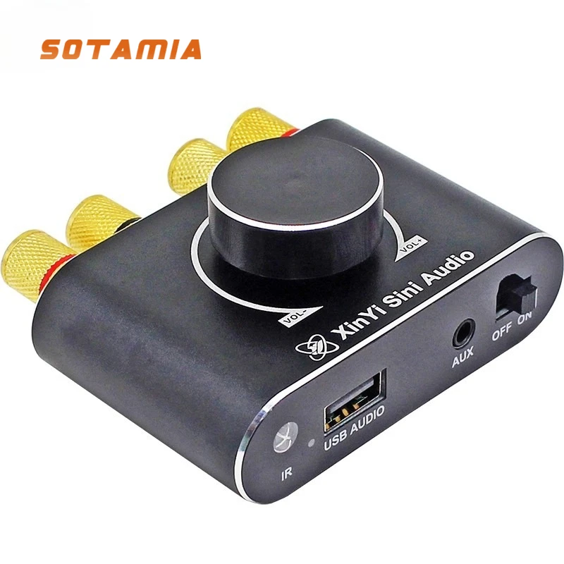 

SOTAMIA HIFI уровень 2,0 стерео цифровой усилитель мощности TPA3116D2 Bluetooth 5,0 аудио динамик усилитель плата 50 Вт * 2 домашний кинотеатр