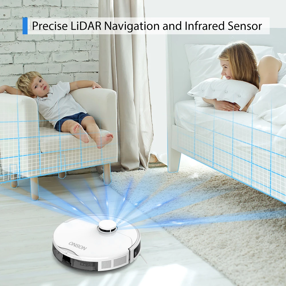 Intelligent Lidar Multifunctional Sweeping Battery Alexa Wireless Smart Robot Vacuum Cleaner