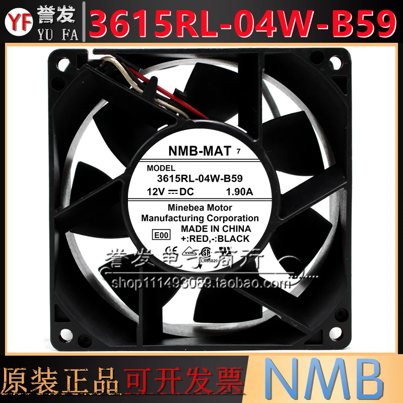 

НОВЫЙ ОРИГИНАЛ 3615RL-04W-B59 12 В 1,9 А 9038 90x90x38 мм ОХЛАЖДАЮЩИЙ ВЕНТИЛЯТОР РАДИАТОР