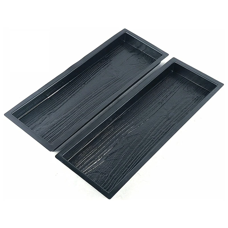 Concrete Molds, Wooden Boards Shape Concrete Mould, DIY Plastic Molded Paving Mold, Garden Stepping Stone Mold , 2 Pack-AT35