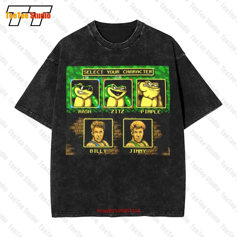 Battletoads Double Dragon Character Game Vintage Graphic T Shirts T-Shirt H58G