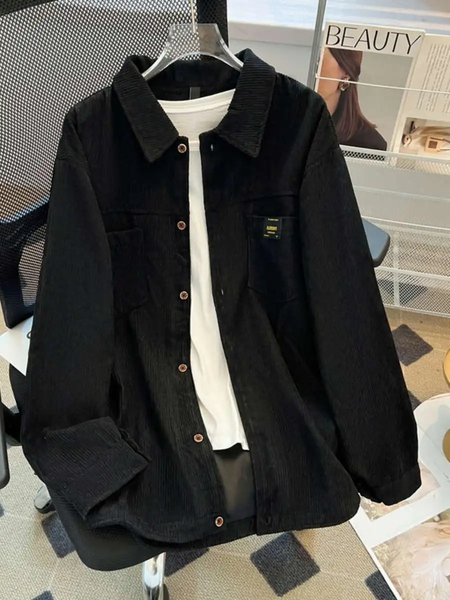 

Мужская вельветовая куртка в американском стиле, свободного кроя, осенне-зимняя, ретро-тренд, для носки на каждый день, модная верхняя одежда