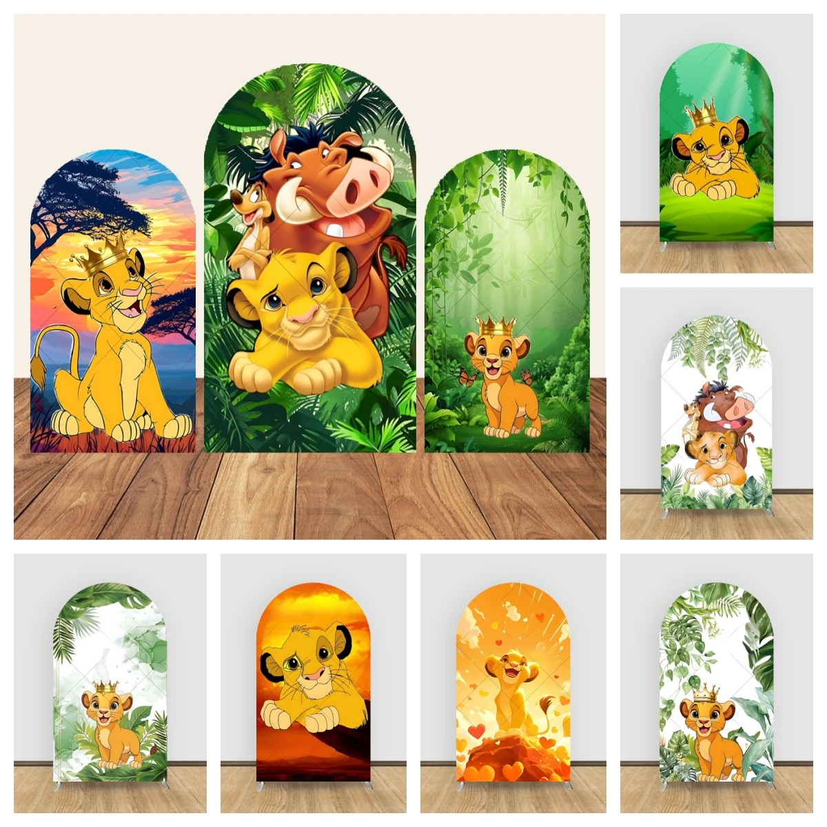 

Король Лев арка фон крышка закат настенное украшение для вечеринки мальчики детский душ первый день рождения фон арочный баннер