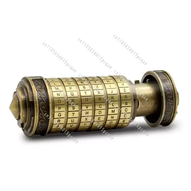 Vintage Password Lock Cylinder Gift Box for Wedding Rings, Retro Storage Box for Valentine's Day, Birthday, Christmas, and More