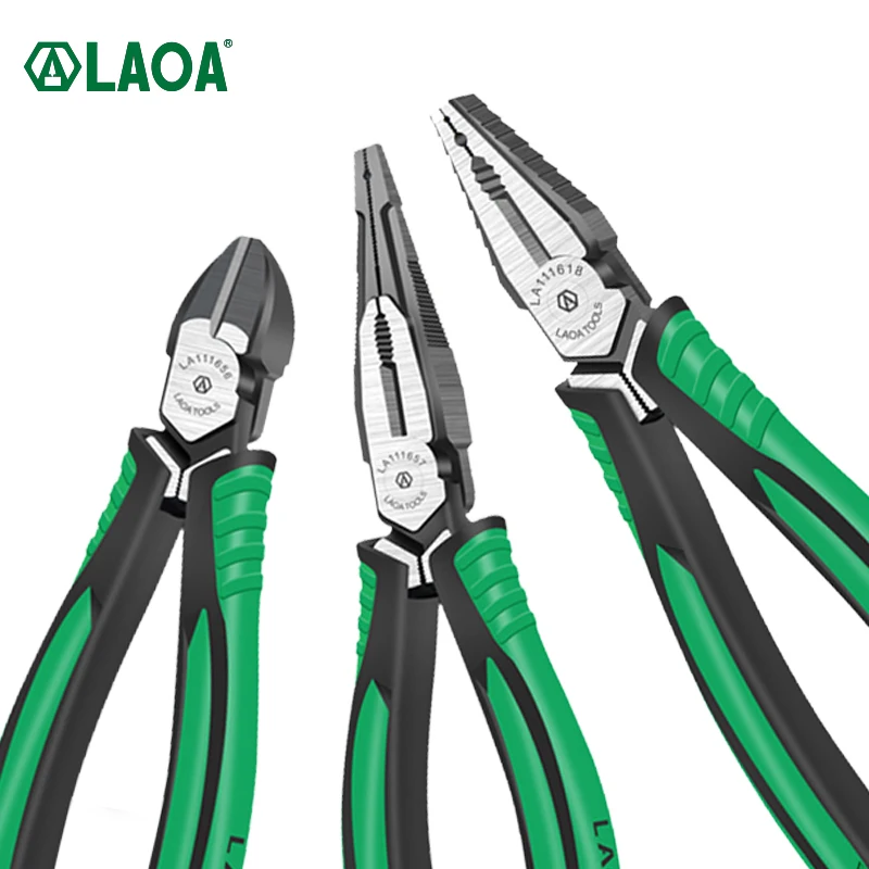 

LAOA Cutting Pliers CRV Eccentric Force Saving Pliers Diagonal Pliers Long Nose Pliers Electrician Professional Multi Tools