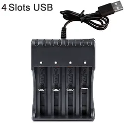 High-Quality 18650 Battery Charger Universal USB 1/2/4 Slots Dual For 18650 Charging 4.2V Rechargeable Lithium Battery Charger