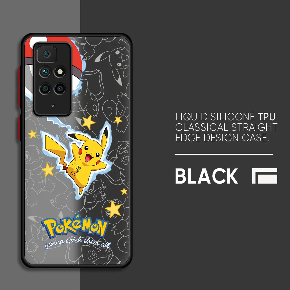 Luksusowe etui na telefon dla Xiaomi Redmi 9C A1 9 A2 12C 10C 10 9A K40 Pro 9T zderzak Pokemon Pikachu kreskówka pokrowiec