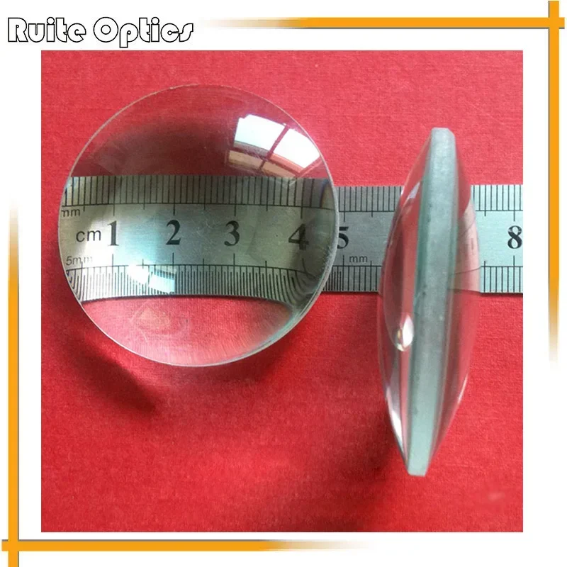 2pcs Dia 50mm Focal Length 50mm Optical Double Convex Optics Glass Lens Magnifying Glass Lenses Biconvex lens