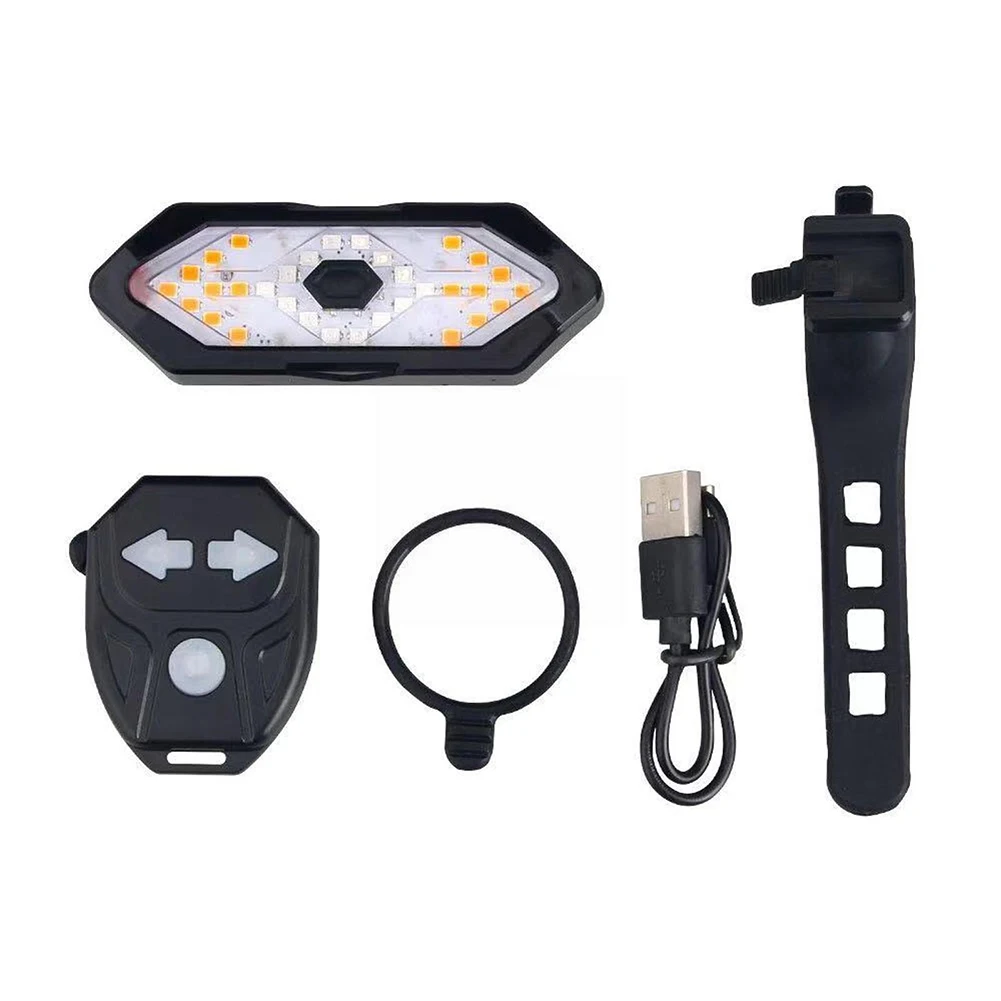 

Led Bicycle Tail Light Usb Charging 32led Wireless Remote Control Night Riding Turn Signal Lights