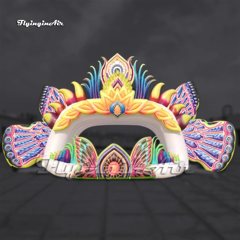 Amazing Large White Inflatable Tent Stage Cover Dj Booth With Butterfly Wings For Concert Event