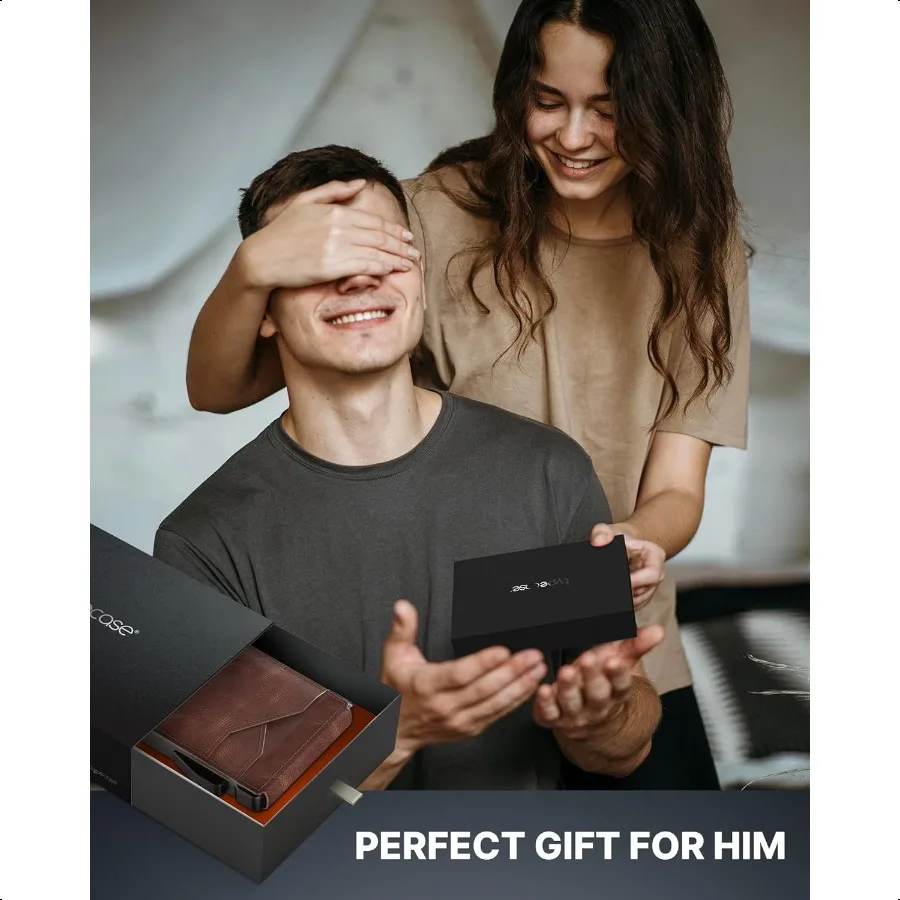 typecase Tactical Wallet for Men Card Holder: Pop Up Card Case Genuine Leather Smart RFID Blocking Slim Minimalist Thin Front P