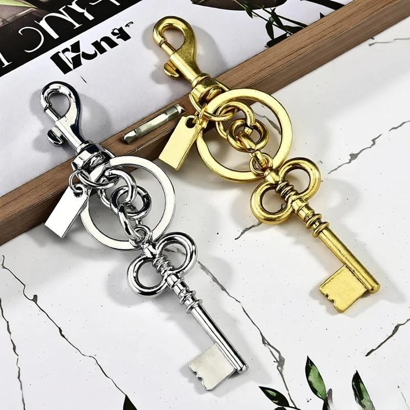 

Metal bag keychain, personalized key shape, key ring, key pendant