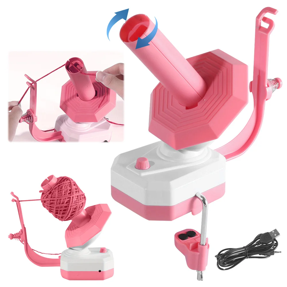

Yarn Winder Electric Yarn Ball Winder Non Slip Base Automatic Yarn Spinner Cake Dispenser Electric Spooler for Crochet Lovers