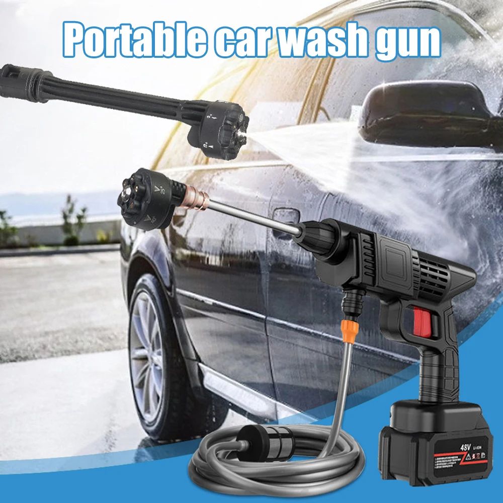 Cordless High Pressure Car Washer Spray Water Gun 15000mAh Battery Outdoor Car Wash Pump Foam Generator Car Washing Machine