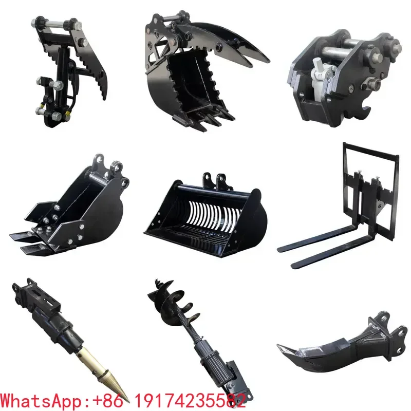 Accessories for Mini-Excavators: Digging Bucket, Quick Change Hydraulic Bucket, Full Set of High Quality