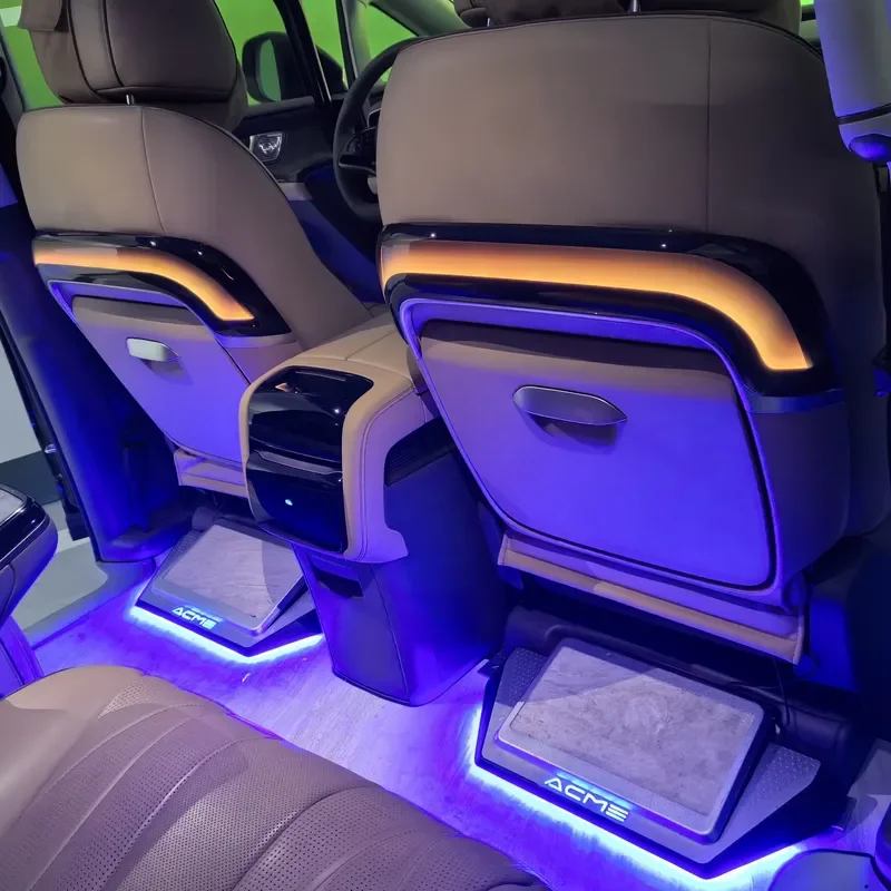 Universal Folding Car Rear Seat Table Luxury Electric Vehicle Interior Custom Pallet Board for Backrest Storage Organizer