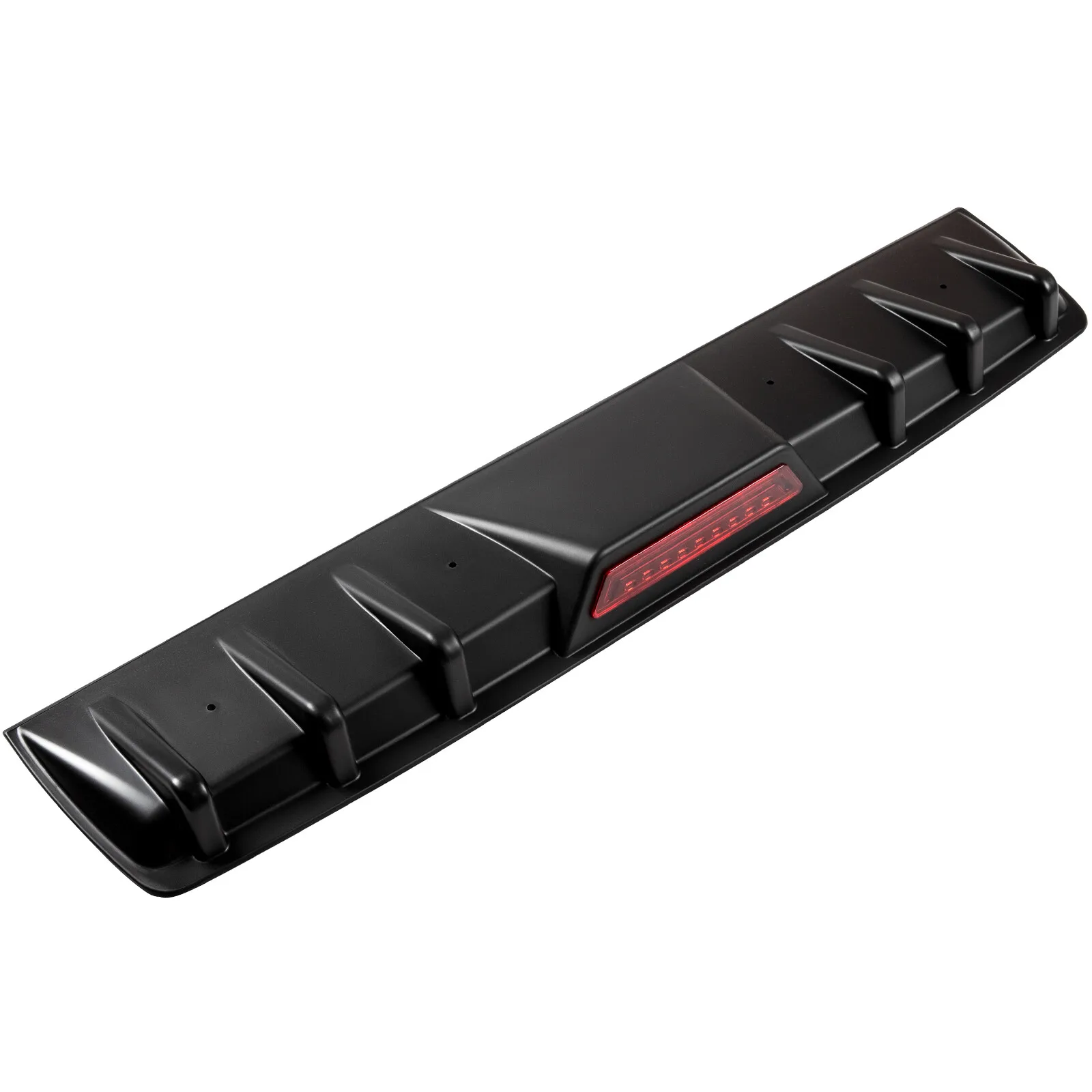 

For Dodge Challenger 2008 – Matte Black Rear Diffuser w/ 6 Shark Fins & Reflective Strip, Sporty Upgrade