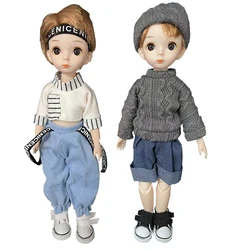 30cm Boys Doll Male 1/6 BJD Doll Dress Up Clothes Handsome Casual Clothes Set Kids Girls Doll Toy Gift