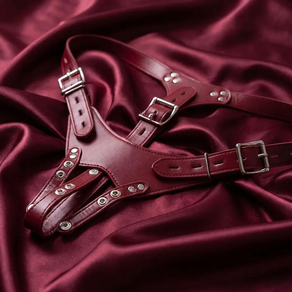 PU Leather Chastity Belt Sex Toy Accessory for Metal Chastity Cage Secure Support Strap Male Chastity Lock Belt Bdsm Men Sex Toy - view 4