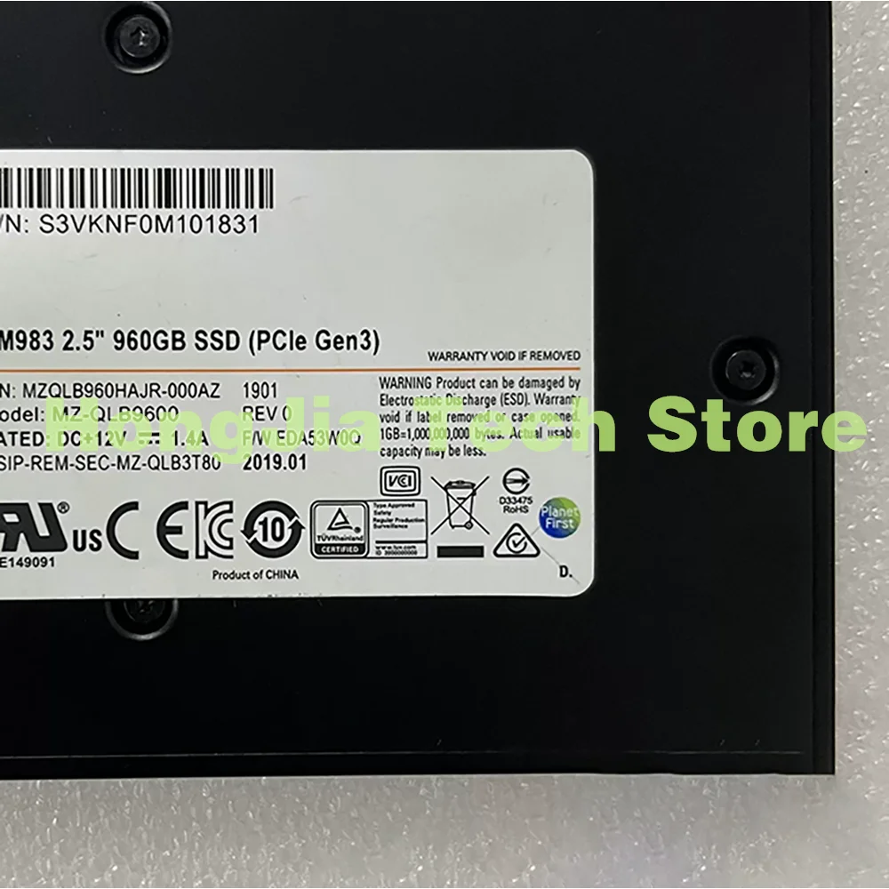 PM983 960G NVME PCIe SSD 2.5 MZ-QLB9600 Hard Drive
