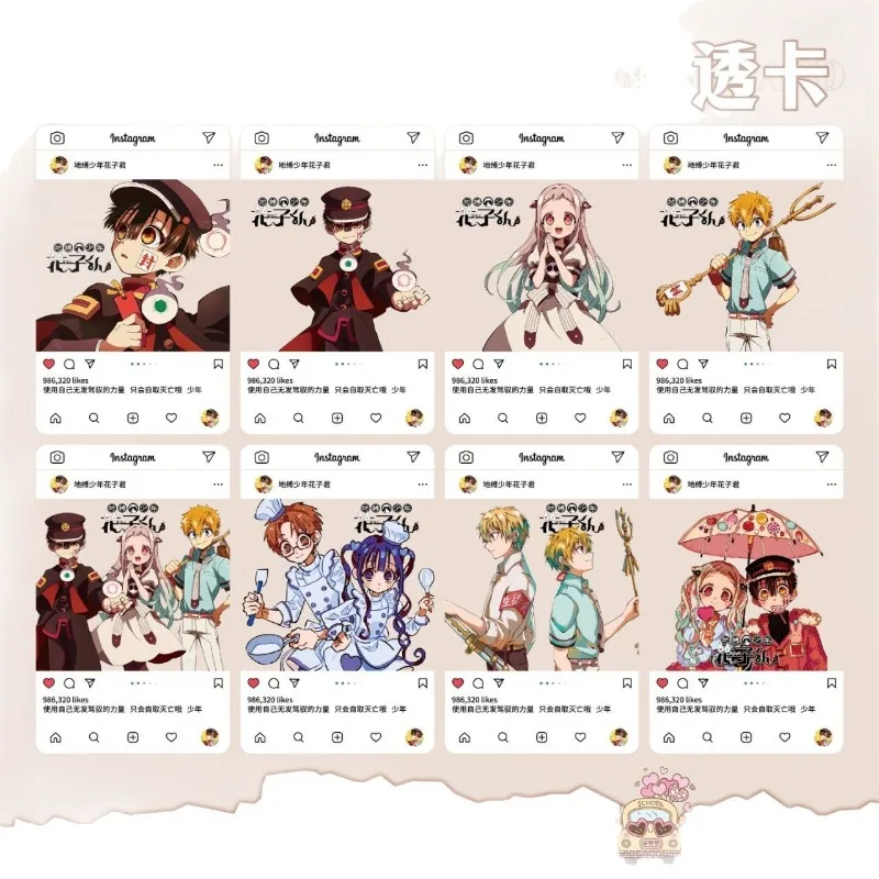 Periféricos de anime japonês hanako-kun, cartão acrílico de hanako ins, ornamentos de mesa colecionáveis, presentes criativos de aniversário