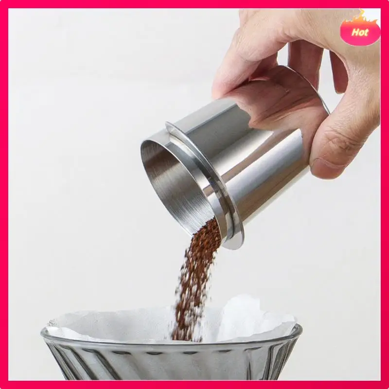 AD-ブラック 58 ミリメートルコーヒー投与カップステンレス鋼コーヒーカップ輸送カップステンレス鋼ユニバーサルパウダーコレクター簡単インストール