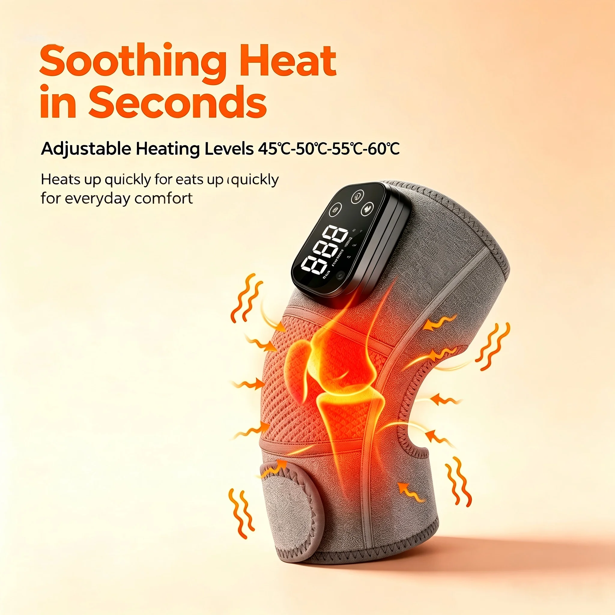 Electric Heated Knee Massager 3 in 1 Vibration Massage Device for Knee Shoulder Elbow Hot Compress Joint Brace Muscle Relaxation