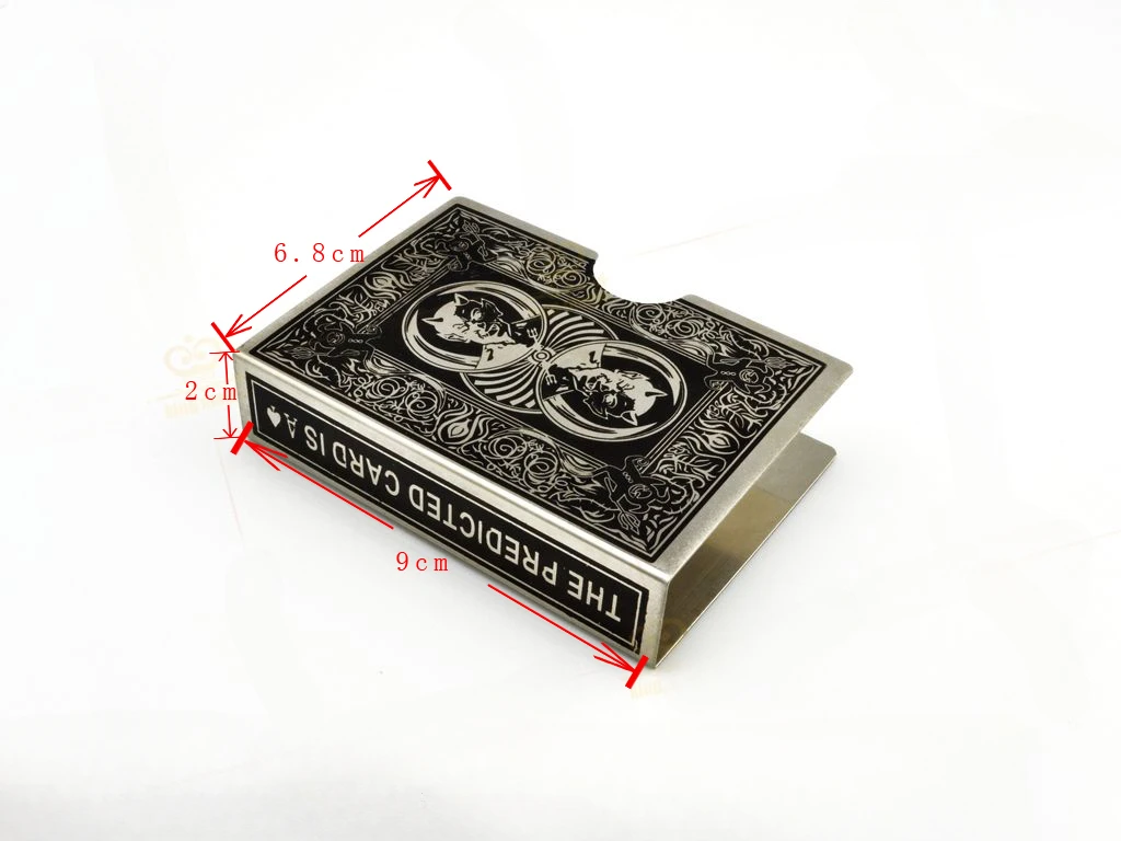 Steel Devil Card Protector Magic Trick Cards Clip Holder Deck Poker Protector Pack Box Case Magic Props Accessory