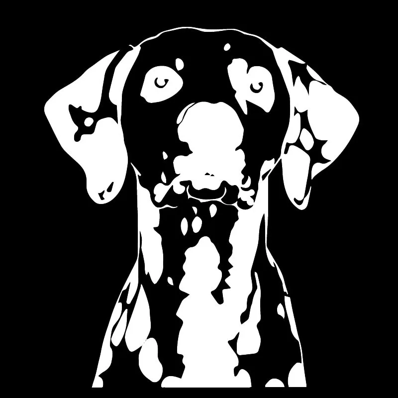 Cute Dalmatian Animal Decals High Quality Car Window Decoration Personality Pvc Waterproof Decals Black/white, 17cm*15cm