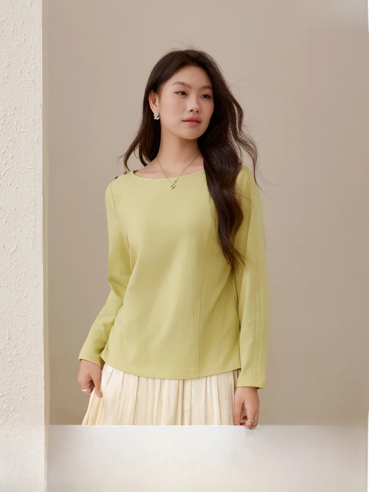 

Soft Sle Versatile Knitwear Ele Simple Top for plus Size Women Spring New Arrival Comfortable Fit Long Sve Crew Ne