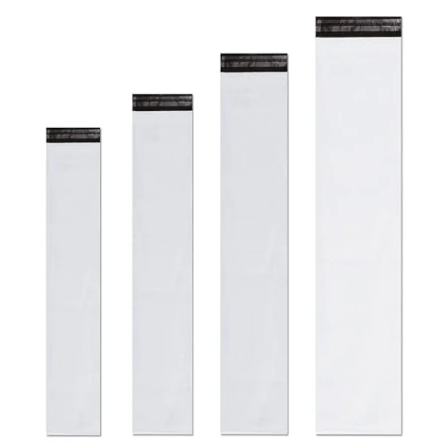 

Unique Poly Mailers 12x43 Inch 50 Pack Envelopes Bag for Long Items, White Self Sealing Waterproof Mailing Shipping Bags
