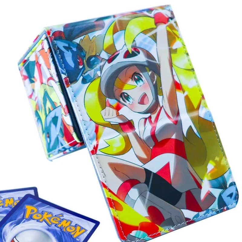 Korrina-Boîte de rangement de cartes de collection portable, Lucario Ptcg, bricolage, anime, jeu périphérique, cadeau pour un ami, nouveau