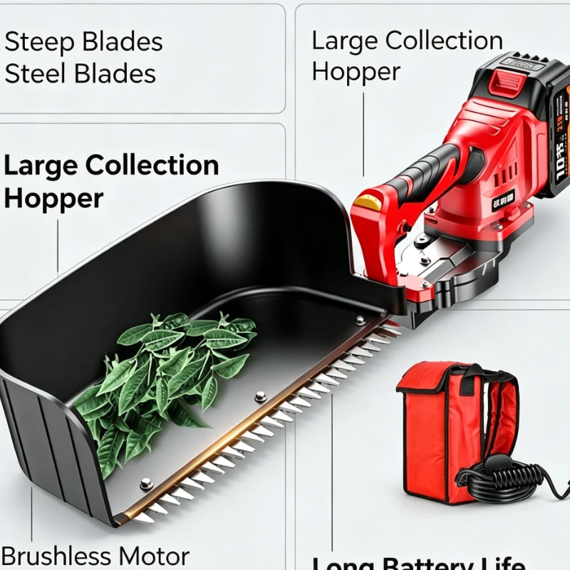 Electric tea picking machine, full set of garden lithium battery hedge machine, small single agricultural tea picking machine