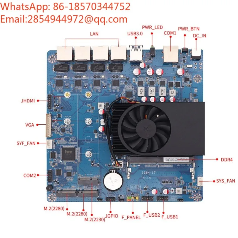 12th Gen N100 Mini‑ITX Industrial Motherboard X86 Single‑Board for Soft Router Cloud Terminal All‑In‑One PC