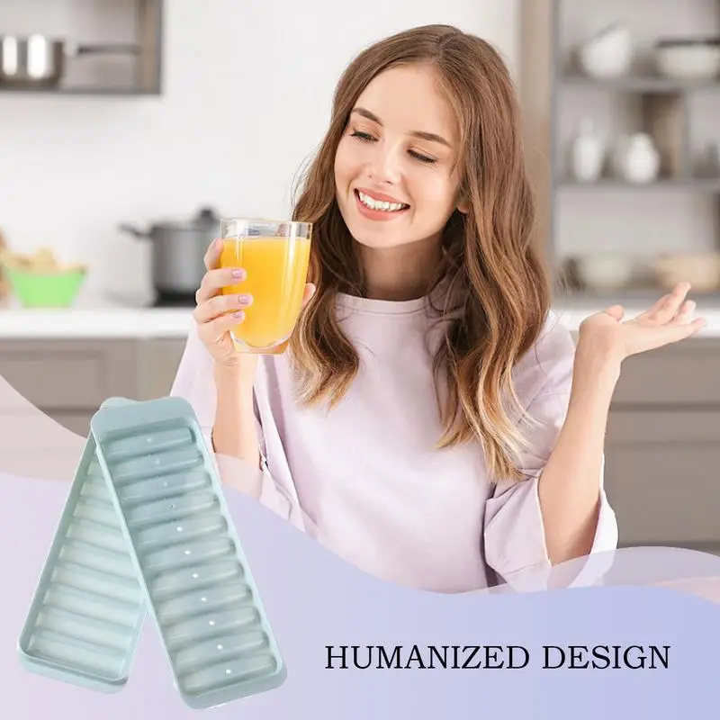 قالب صينية الجليد C ube مع غطاء صانع الثلج 11-مكعب سهل الإصدار I ce مكعب قوالب الصيف المطبخ بار لتقوم بها بنفسك أدوات صانع المشروبات المثلجة