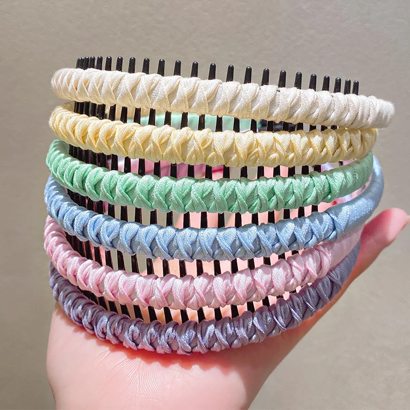 

New Kids' Braided Twist Headbands:Teeth Anti-slip Design,Perfect for Taming Flyaways,Comfortable&Hair-friendly, Ideal for Wear