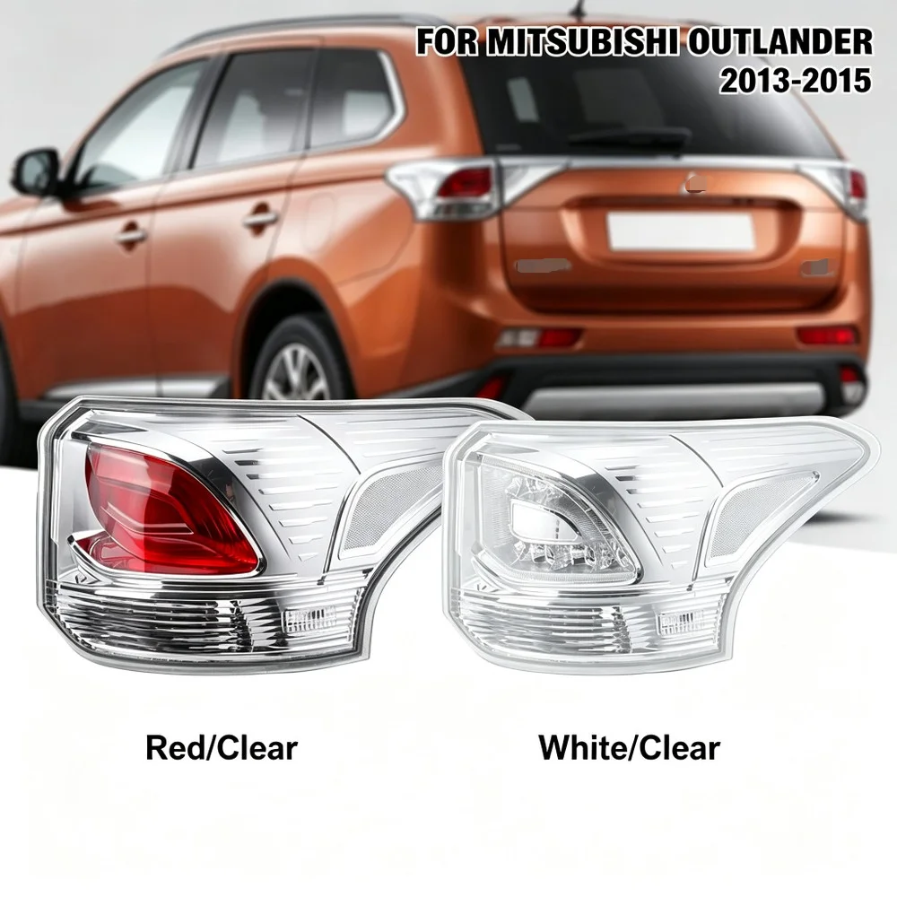 8330A787 8330A788 Rear Tail Light For Mitsubishi Outlander 2013-2015 Red White Lens Brake Turn Signal Left Right Pair