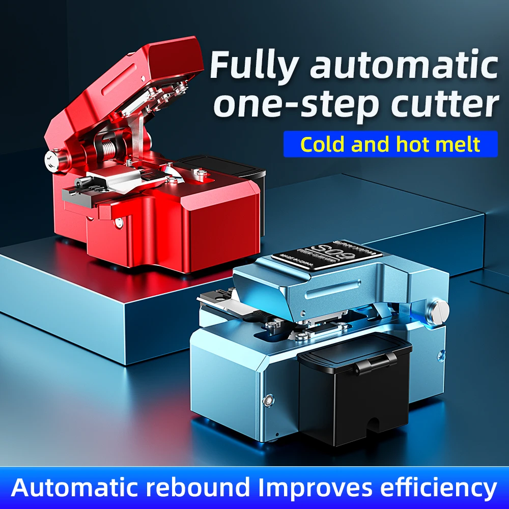 SAIVXIAN S09 One-Step Fully Automatic Optical Fiber Fusion Splicer Cutting Knife High Precision Fiber Optic Cleaver