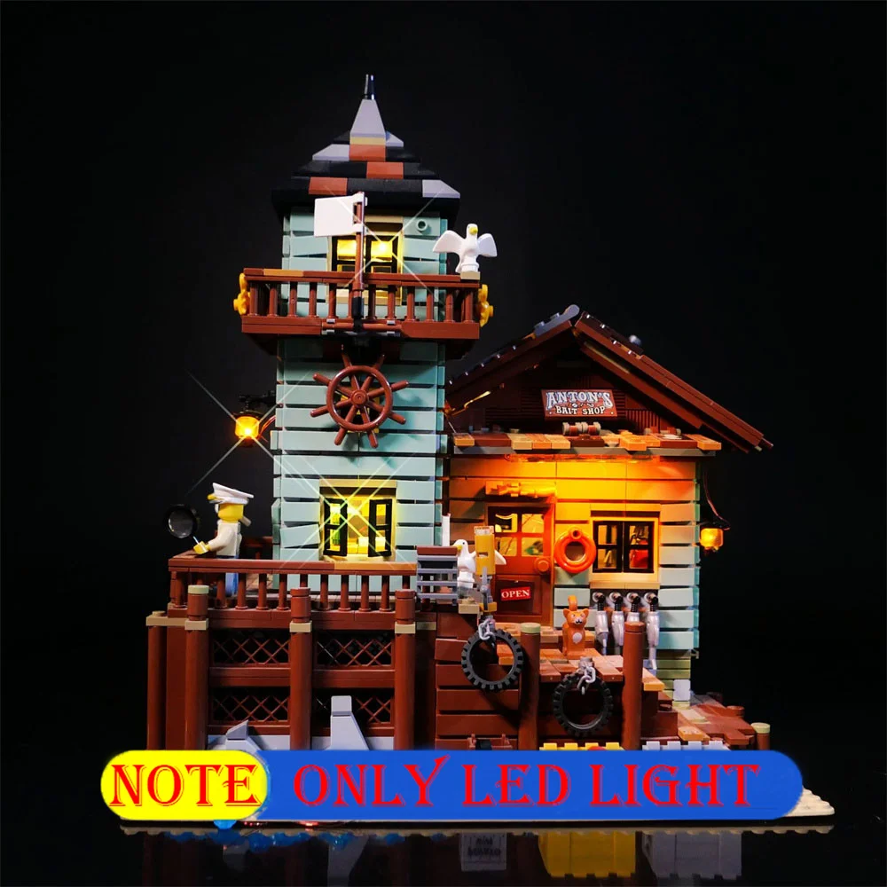 Street Lighting Set For 21310 Modular Buildings Old Fishing Store Not Incldue Building Block(Only Led Light Kit)