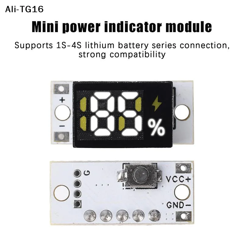 【G16】2026 New Mini Battery Level Indicator Module Voltage Tester 1S 2S 3S 4S Series Battery Meter Lithium Battery Display Module