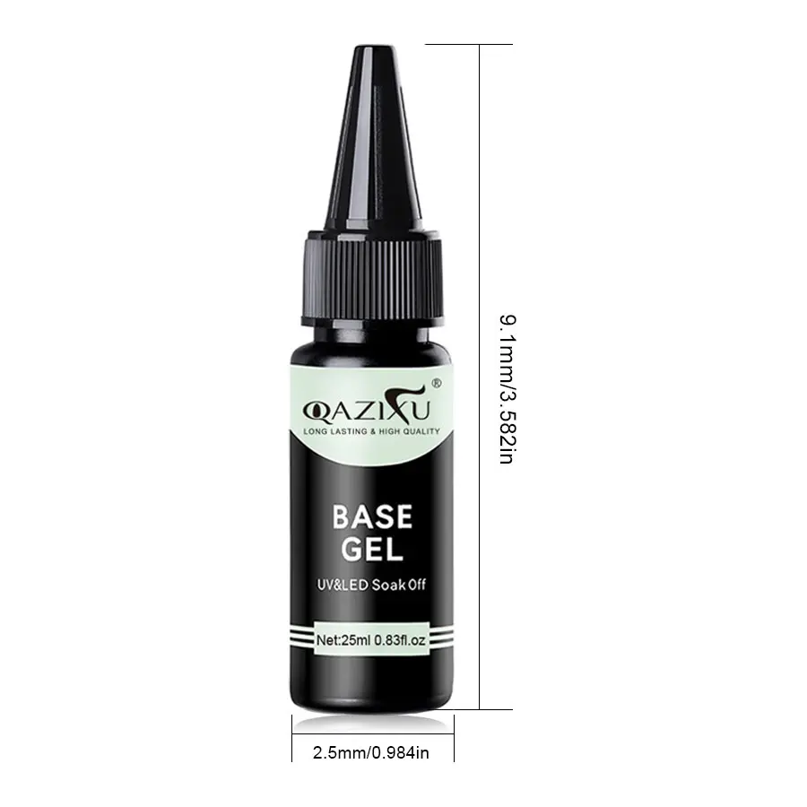 QAZIXU ベースコートとトップコート ジェルポリッシュ セミパーマネント ソークオフ ジェルネイルポリッシュ ネイルアートデザインツールキット