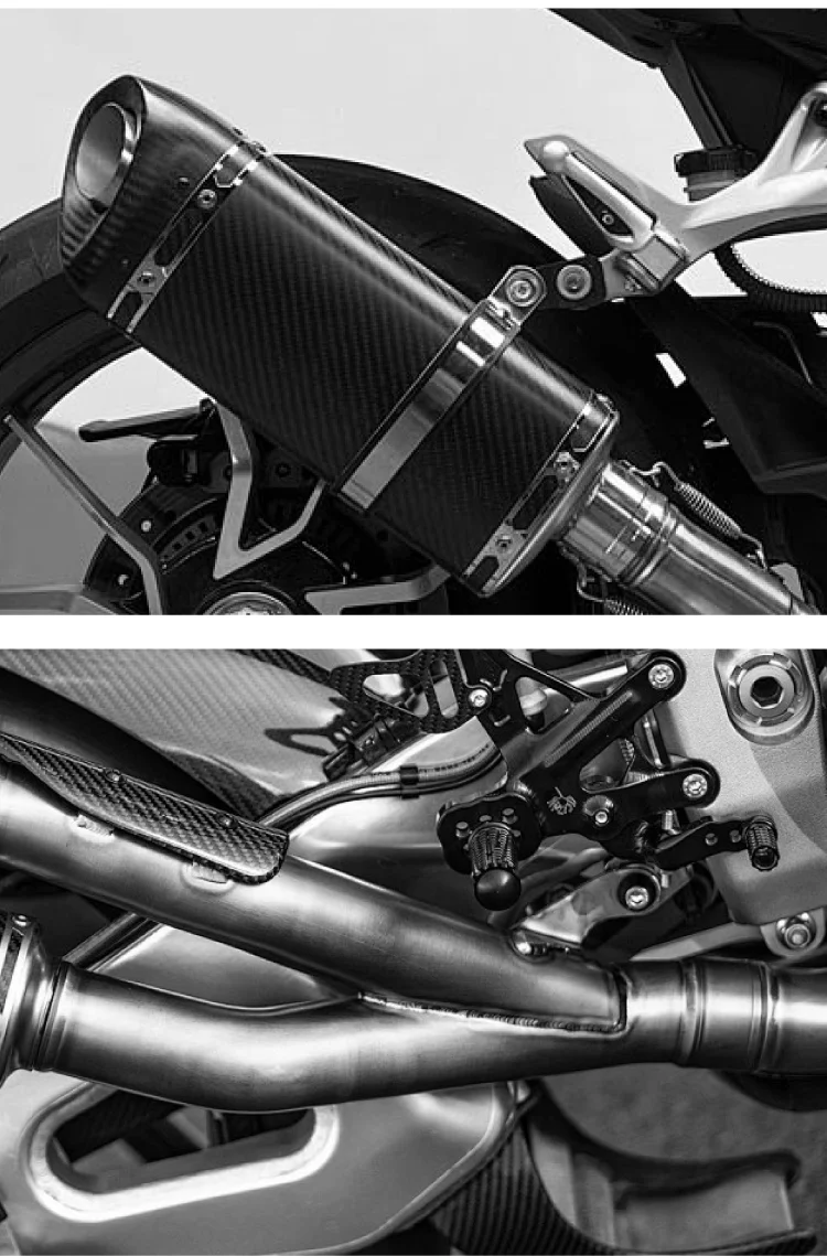 New Universal Aluminum for CBR650R CBR650F CBR650 CB650F 2014-2025 Motorcycle Exhaust Tube Front Link Pipe Escape Full System