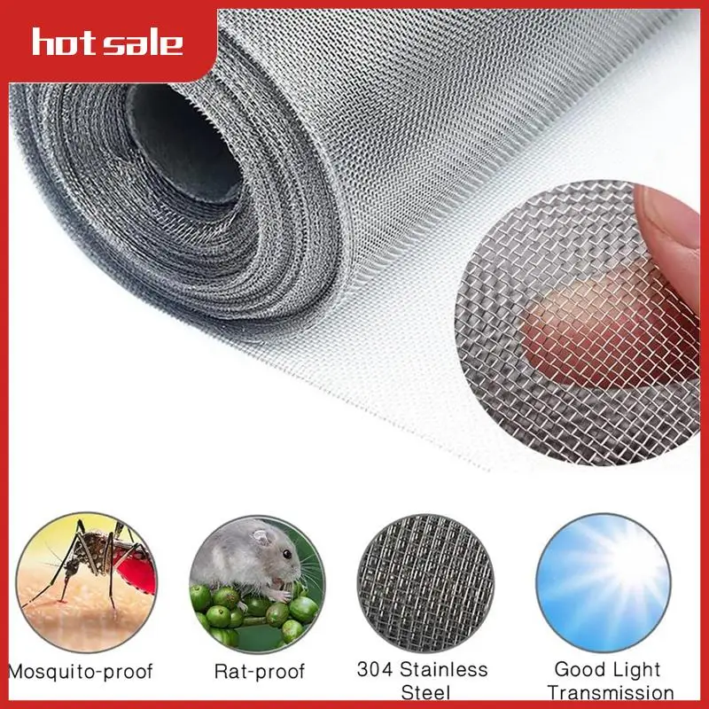

Air Vent Mesh Cover Wire Mesh Roll Woven Wire 30 Mesh Wire Mesh Sheet 30X120cm Silver