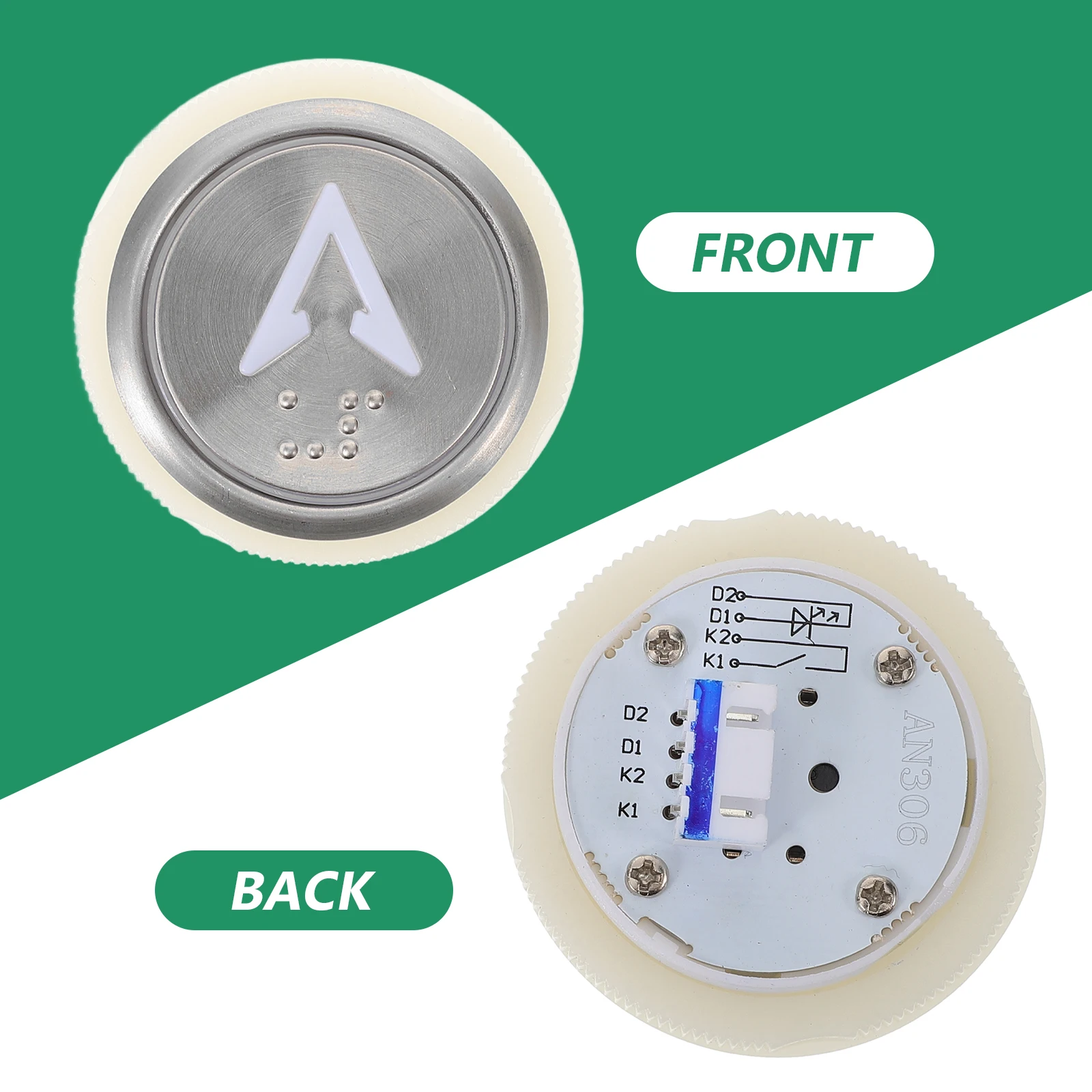 

36Mm Round Push Buttons Stainless Steel Replacement Parts For Lift Accessory Button 36Mm Elevator Part Round