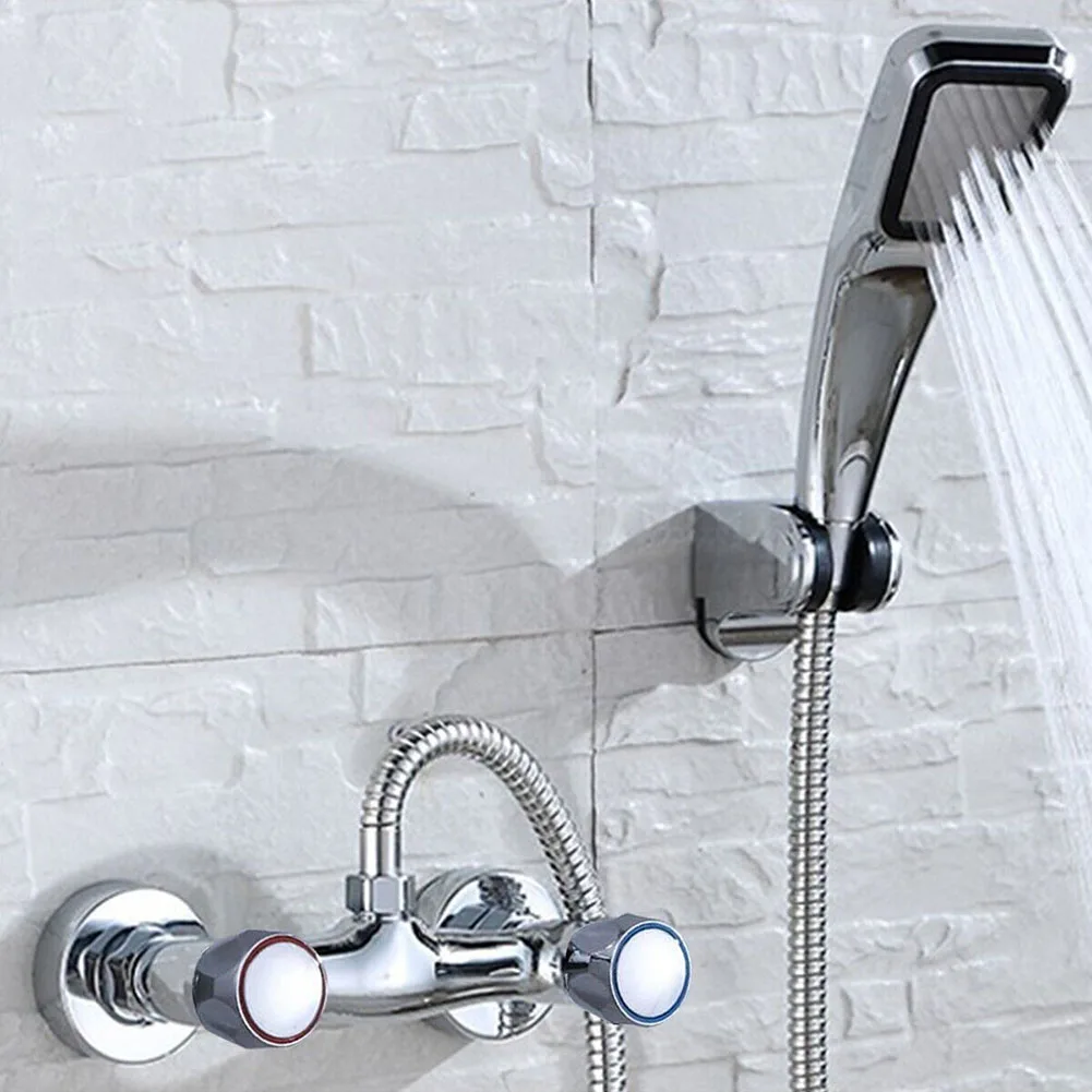 2pcs Chrome Plated Faucet Cover Set for Kitchen & Bathroom Hot/Cold Tap Top Head Handle Replacement
