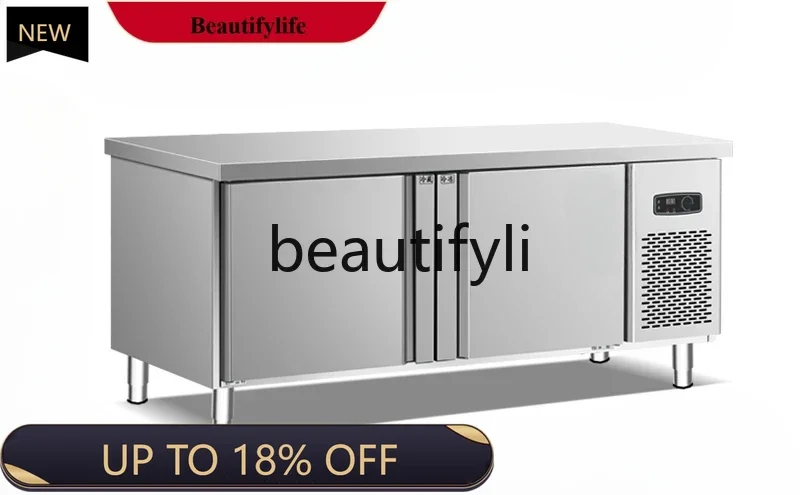 

Air-cooled refrigerated workbench freezer freezer stainless steel console fresh-keeping cabinet 80~200cm
