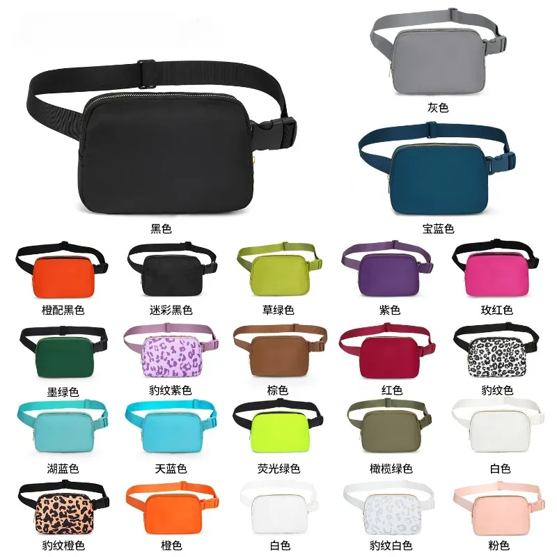 New Sports Waist Packs Nylon Waterproof Chest Bag Outdoor Sports Running Phone Pouch Versatile Crossbody Bag for Men and Women