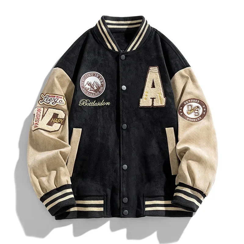 2026 New Baseball Jacket Men Fashion Embroidered Jackets Coats High Street Outwear Man Bomber Jacket Hip Hop Clothing Top